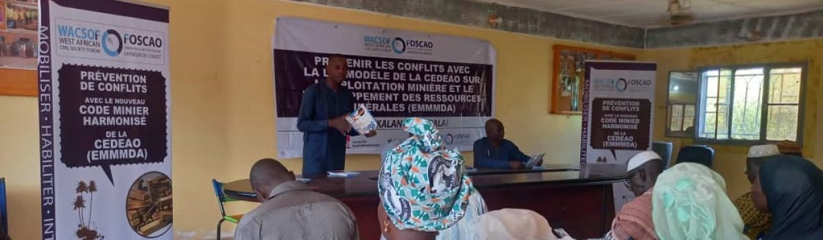 WACSOF trained Mali mining communities, media and CSO’s on the ECOWAS Harmonized Mining Code