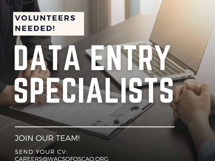 Volunteer Data Entry Specialists Needed!